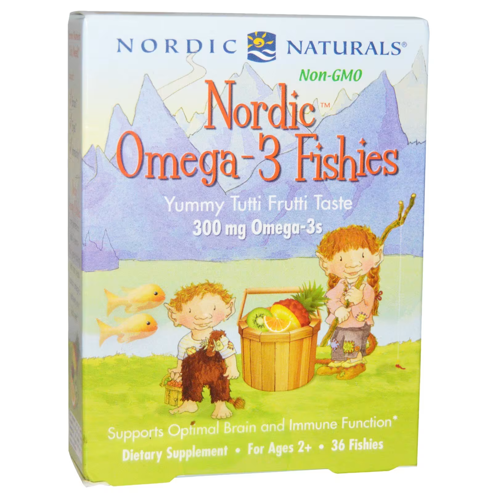 768990311307 - Nordic Naturals Nordic Omega-3 Fishies - Tutti Frutti 36 Gums - Threeleaf Wellness Club 768990311307 - Nordic Naturals Nordic Omega-3 Fishies - Tutti Frutti, 36 gums.