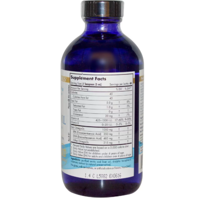 768990537851 - Nordic Naturals Arctic Cod Liver Oil - Plain, 237 ml. - gallery image 2