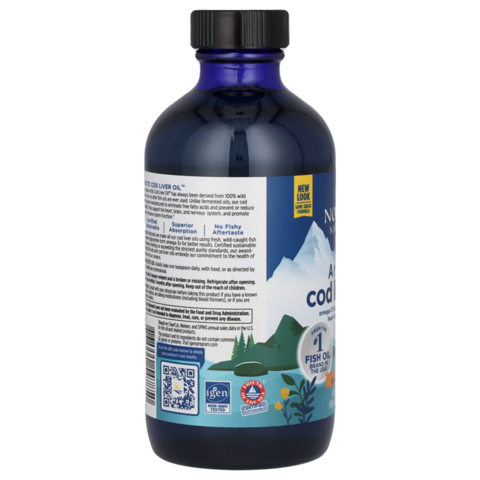 768990547850 - Nordic Naturals Arctic Cod Liver Oil - Orange, 237 ml. - gallery image 9