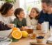 Family immune support routine with elderberries citrus tea honey and wellness notebook