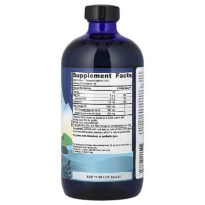 Nordic Naturals Arctic Cod Liver Oil – Orange, 473 ml. – product label and package view 2