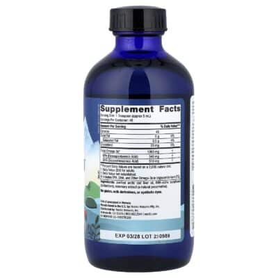 Nordic Naturals Arctic Cod Liver Oil – Plain, 237 ml. – product label and package view 2