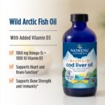 Nordic Naturals Arctic-D Cod Liver Oil – Lemon, 237 ml. – product label and package view 3