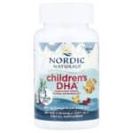 Nordic Naturals Children’s DHA 250 mg – Strawberry, 180 sgls. – product label and package view 3