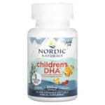 Nordic Naturals Children’s DHA 250 mg – Strawberry, 90 sgls. – product label and package view 3