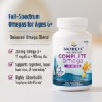 Nordic Naturals Complete Omega Junior 500 mg – Lemon, 180 sgls – product label and package view 4