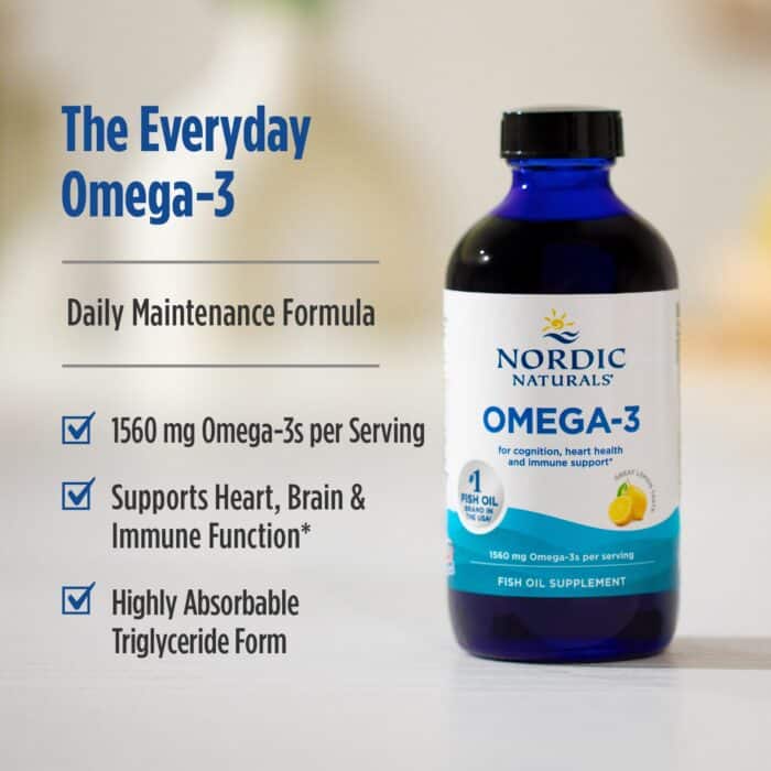 Nordic Naturals Omega-3 Liquid – Lemon, 237 ml. – product label and package view 3
