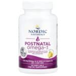 Nordic Naturals Postnatal Omega-3 – Lemon, 60 sgls. – product label and package view 3