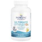 Nordic Naturals Ultimate Omega-D3 1000 mg – Lemon, 120 sgls – product label and package view 3