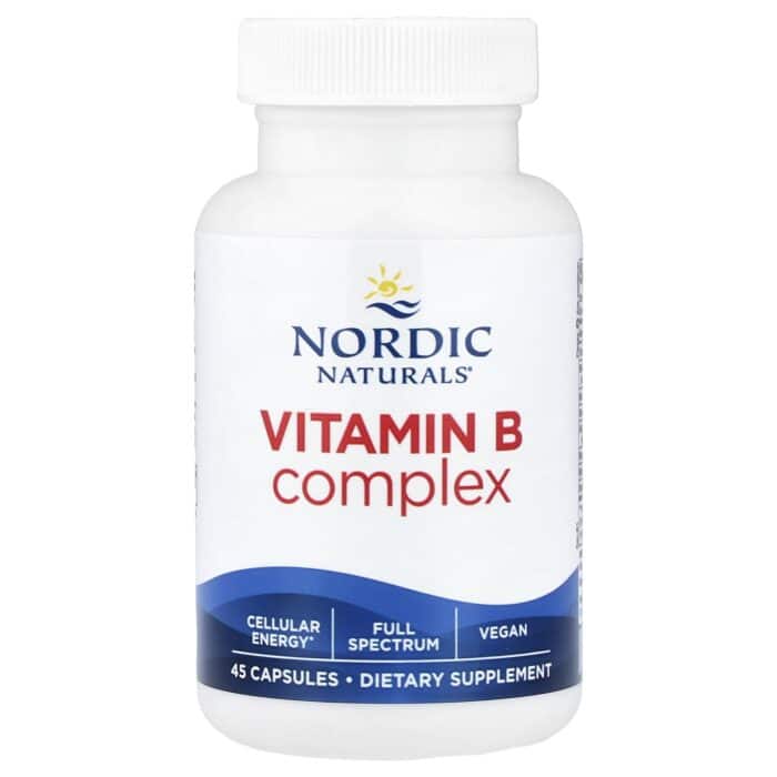 Nordic Naturals Vitamin B Complex, 45 caps – product label and package view 3