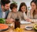 Family omega-3 guide with fish oil softgels salmon walnuts chia seeds and avocado
