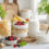 Yogurt kefir oats berries and ginger for a gut health routine