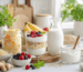 Yogurt kefir oats berries and ginger for a gut health routine