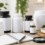 Supplement bottles notebook and magnifying glass for reading product labels