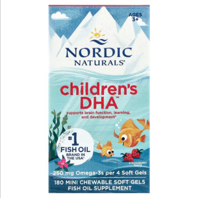 768990017209 - Nordic Naturals Children's DHA 250 mg - Strawberry, 180 sgls.