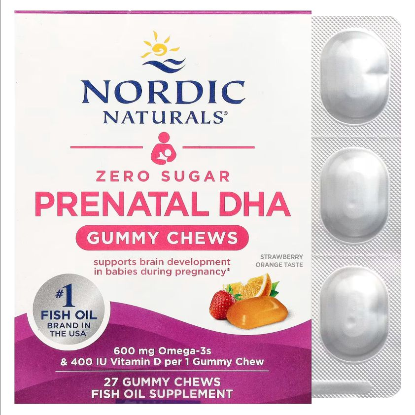 768990017551 - Nordic Naturals Zero Sugar Prenatal DHA, 27 gummies.