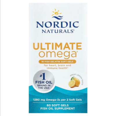 768990017971 - Nordic Naturals Ultimate Omega 1000 mg Fish Gelatin - Lemon, 60 sgls