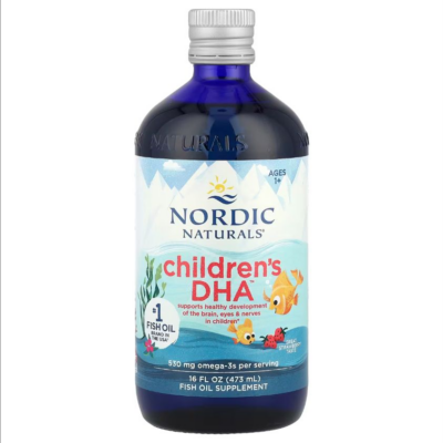 768990027246 - Nordic Naturals Children's DHA Arctic Cod Liver Oil - Strawberry, 473 ml.