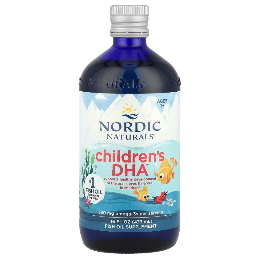 768990027246 - Nordic Naturals Children's DHA Arctic Cod Liver Oil - Strawberry, 473 ml.