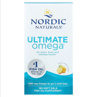 768990037900 - Nordic Naturals Ultimate Omega 1000 mg - Lemon, 180 sgls