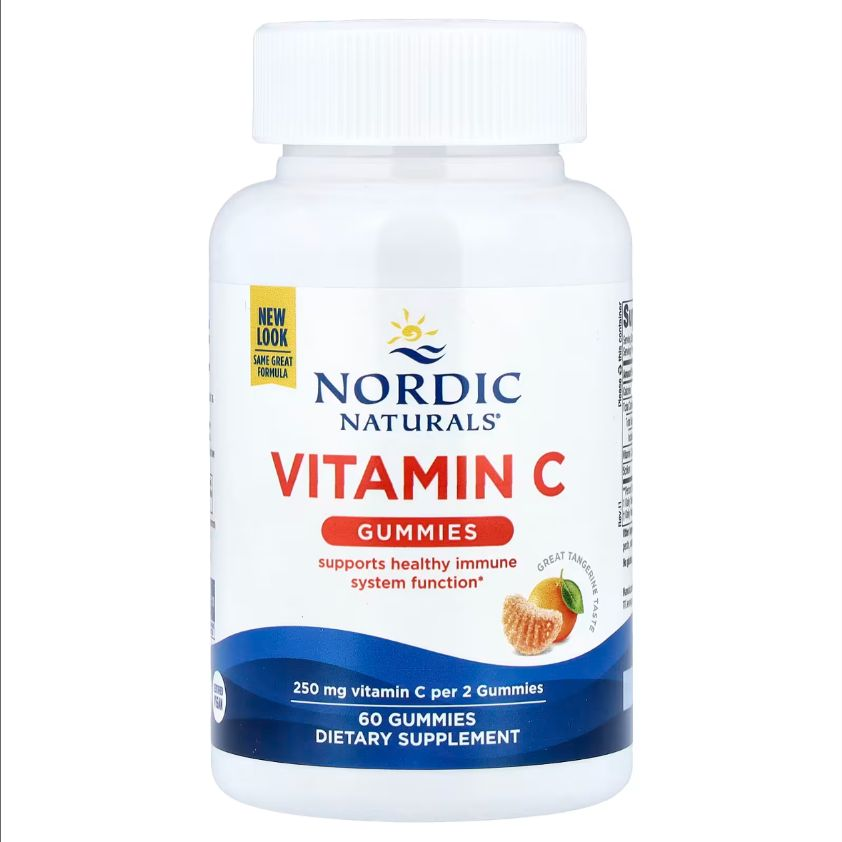 768990301605 - Nordic Naturals Vitamin C gums 250 mg - Tart Tangerine, 60 gums.