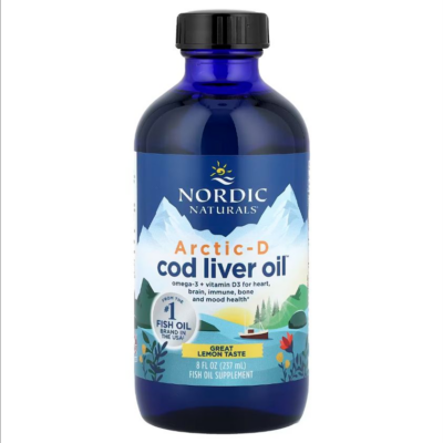 768990587832 - Nordic Naturals Arctic-D Cod Liver Oil - Lemon, 237 ml.