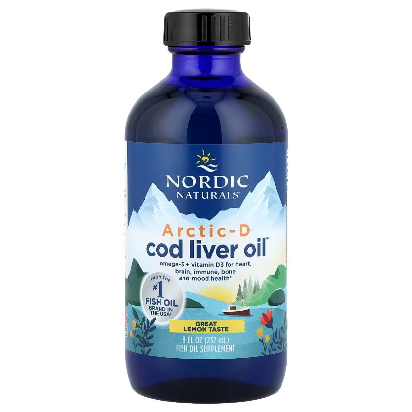 768990587832 - Nordic Naturals Arctic-D Cod Liver Oil - Lemon, 237 ml.