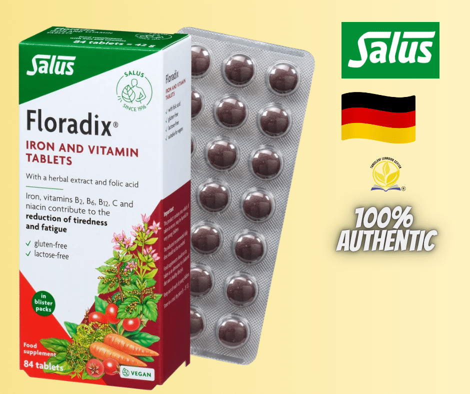 Salus Floradix - Iron and Vitamin Tablets - Threeleaf Wellness Club