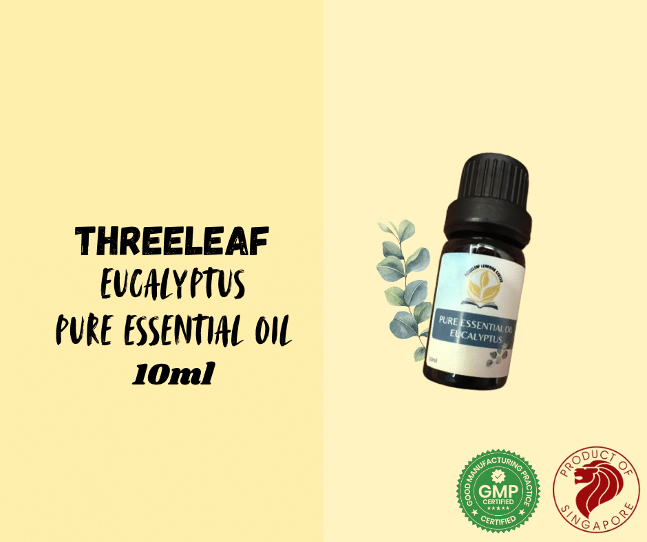 Threeleaf - Eucalyptus Pure Essential Oil 10ml - Threeleaf Wellness Club