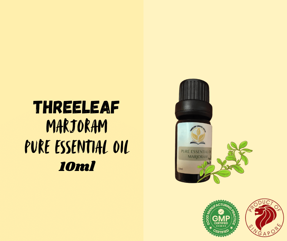Threeleaf - Marjoram Pure Essential Oil 10ml - Threeleaf Wellness Club