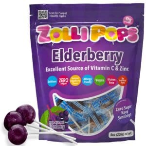 Zollipops Elderberry Assorted Fruit, 226g.