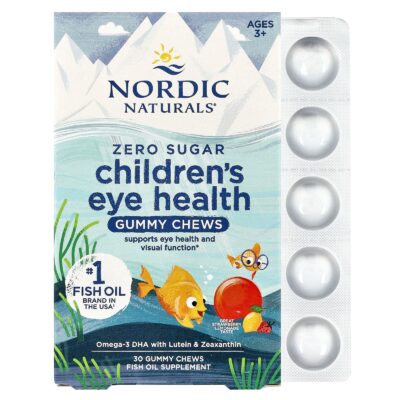 Nordic Naturals Children's Eye Health, Strawberry Lemonade, 30 Gummy Chews