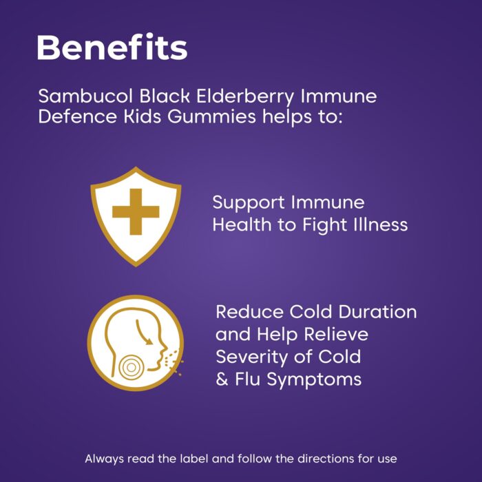 Sambucol Kids Immune Defence Gummies, Australian Version, 50 Gummies