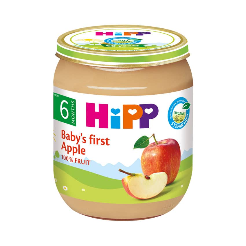 Hipp Organic Baby's First Apple Jar 125 G - Product Photo 1 - Threeleaf Wellness Club HiPP Organic Baby's First Apple Jar 125 g - product photo 1