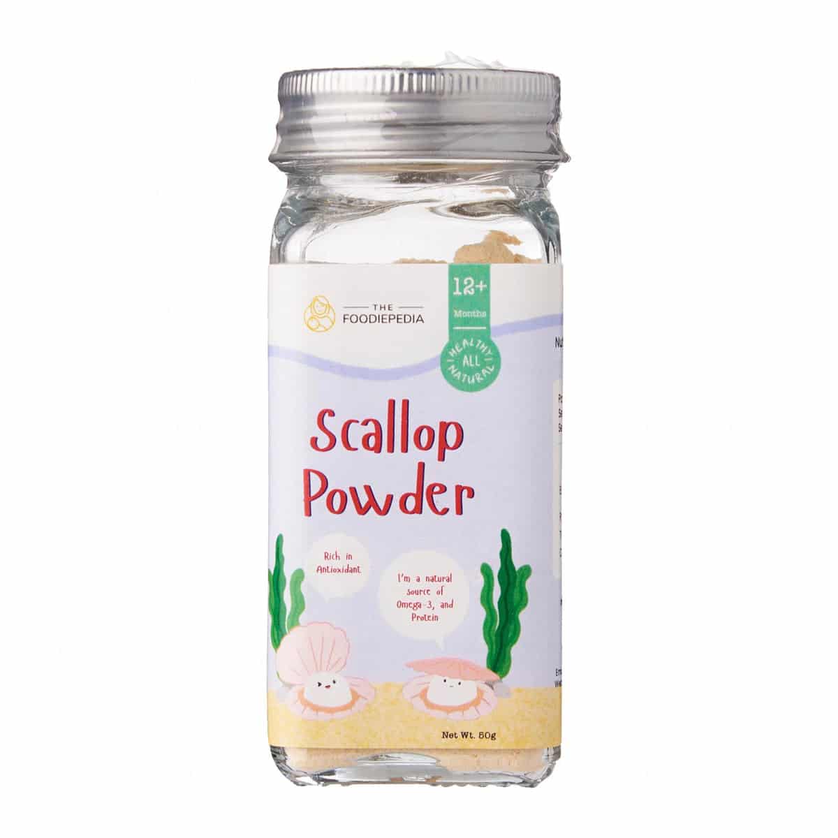 the Foodiepedia Scallop Powder 50 G - Product Photo 1 - Threeleaf Wellness Club The Foodiepedia Scallop Powder 50 g - product photo 1
