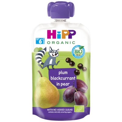 HiPP Organic Plum Blackcurrant in Pear Pouch 100 g - product photo 1