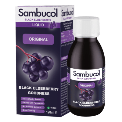 Sambucol Original Black Elderberry Liquid, UK Version, 120 ml