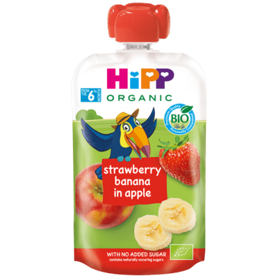 HiPP Organic Strawberry Banana in Apple Pouch 100 g - product photo 1
